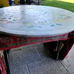 Tavolino per esterno in marmo